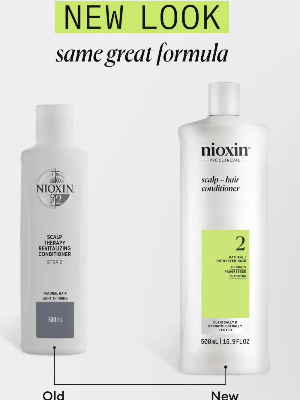 Nioxin Scalp + Hair Conditioner Step 2 — White with Lime Accent